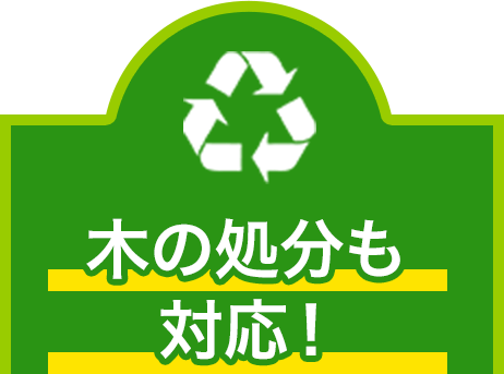 木の処分も対応!